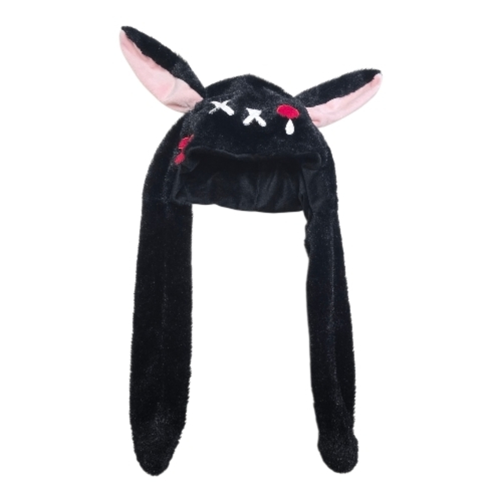 Plush Black and Pink Kids/ Adults Hat with Ears